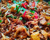 Gambar langkah 6 resipi Kuey Teow Goreng Sotong.