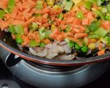 A picture of step 4 of Red Rice Pulao.
