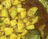 A picture of step 6 of Achari Aloo.