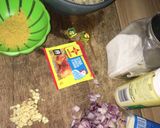 A picture of step 1 of Cheesy pilaf rice.
