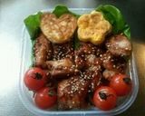 A picture of step 3 of Chicken Teriyaki Bento.