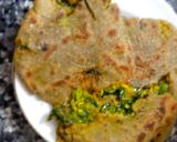 A picture of step 8 of Kathiyavadi bajra no bharelo rotlo.