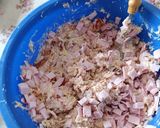 Sajtkrémes, sonkás, Roquefort sajtos rántott karaj recept fázis 2 fotója