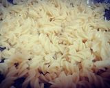 A picture of step 1 of Pasta with vegies.