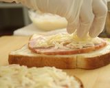A picture of step 6 of Croque Monsieur (Toasted Ham and Cheese Sandwich).