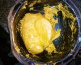 A picture of step 2 of Oha soup and semo.
