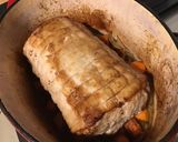 Une image de l'étape 8 de Rôti de porc en cocotte aux carottes,oignons et champignons (cuisson au four).