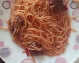 A picture of step 9 of Spaghetti with meatballs#author Marathon.