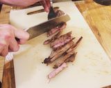 A picture of step 1 of Peruvian Lomo Saltado.