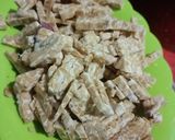 Foto langkah ke 2 dari resep Oseng tempe udang Pape kacang panjang.
