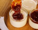 A picture of step 7 of Easy! Caramel Banana Milk Pudding.