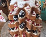 Foto del paso 4 de la receta Pandoro relleno de crema diplomática y frutos rojos  🍓