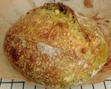 Foto langkah ke 21 dari resep Pandan Jinten Hitam Italian Herbs Cheese Sourdough Bread (Oven Tangkring).