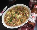 Foto langkah ke 6 dari resep Kwetiau Siram Sosis Telur.