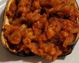 Foto del passaggio 2 della ricetta Barchetta di melanzana ripiena vegan!
