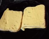 A picture of step 3 of Cheesy besan bread toast.