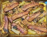 Szalonnás zelleres csirkecomb recept fázis 3 fotója