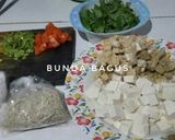 Foto langkah ke 1 dari resep Botok Campur (tahu, tempe, teri, lantoro dan kemangi).