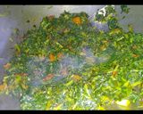 A picture of step 3 of Bathua saag in lunch frame.
