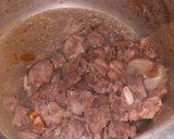 A picture of step 2 of Aloo bhukara(plum) mutton boneless karahi.