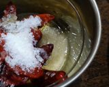 A picture of step 2 of Red chilli sauce.