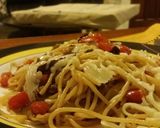 Foto del paso 1 de la receta: Pasta con tomates cherry y berenjena