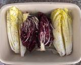 Warm salad: pear, radicchio and chicory - vegetarian