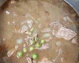 A picture of step 8 of Steak Onion and Veg in a gorgeous Gravy.😘.
