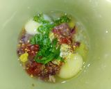 A picture of step 4 of French-Celery fries with fried eggs.