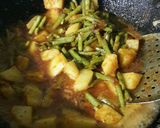 A picture of step 12 of Bihari Lunch Platter- Dal, Rice, Bodi(Long Beans) Potato Sabzi.