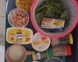 Foto langkah ke 1 dari resep Macaroni keju, bayam dan Ma Ling (non halal).