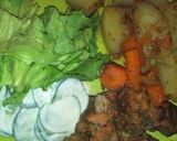 Zöldségben pácolt, zöldségen sült pecsenye recept fázis 3 fotója