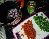 A picture of step 2 of Vegetable rice.
