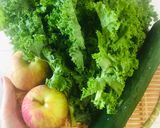 Hình bước làm 1 của món Nước ép cải xoăn (kale)-dưa chuột-táo