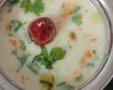 A picture of step 6 of Hing wali white Kadhi.