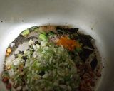 A picture of step 2 of Gavar and coconut Pulao.