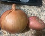 Foto del paso 1 de la receta: Papa rústicas con prietas 😋