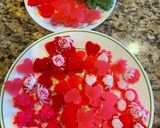 A picture of step 3 of Pink Hearts.