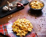 Foto langkah ke 8 dari resep Savory Fried Garlic Cookies Eggless🧄🍪.
