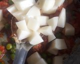 A picture of step 6 of Veg keema (soya granules).