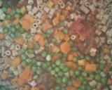 A picture of step 2 of Mac and veggies.