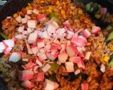 Foto langkah ke 7 dari resep Crabstick Butter Corn Fried rice (nasi goreng) | dengan jagung, wortel, pokcoy.