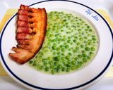 Zöldborsófőzelék (sült császárszalonnával) recept fázis 6 fotója