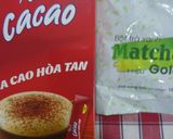 Hình bước làm 1 của món Cacao nóng vị matcha