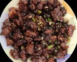 A picture of step 5 of Mushroom Manchurian dry.