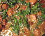 A picture of step 3 of Chard and Smoked Sausage.
