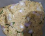 A picture of step 1 of Achari paratha coins.