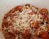 A picture of step 7 of My Italian inspired Sausage Pasta. 💜.