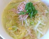 A picture of step 13 of Sapporo Ichiban Shio Ramen with Thickened Soup.
