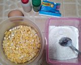 Foto langkah ke 1 dari resep Bolu kukus jagung tanpa mixer.